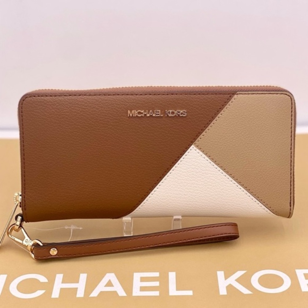 Michael Kors Large Continental Wallet Wristlet Luggage Multi - Picture 5 of 10